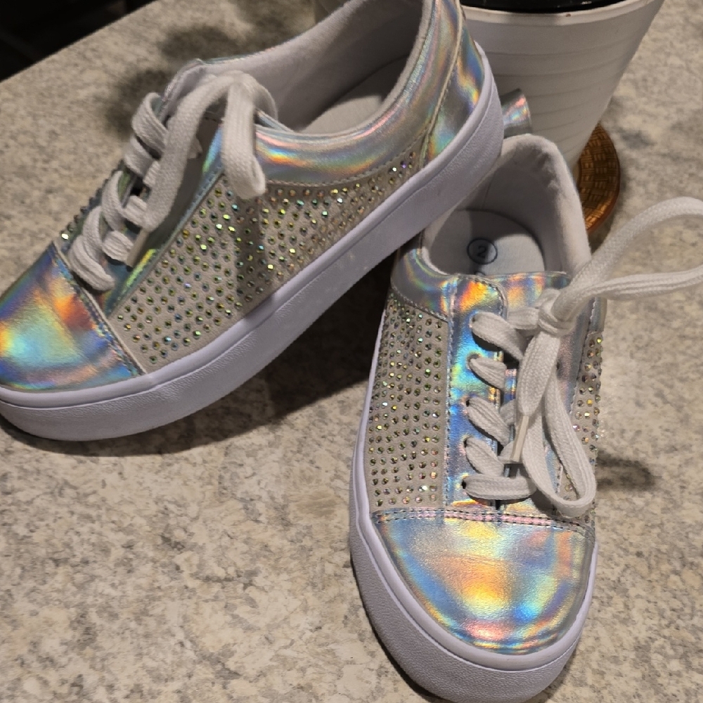 Cat & Jack Holographic Glitter Sneakers